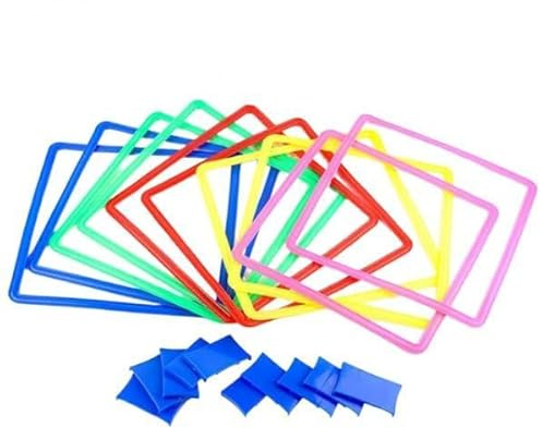 Qectial 10x Und Hölle für Kinder Geschicklichkeitsspiel für Drinnen Und Draußen, Quadrat