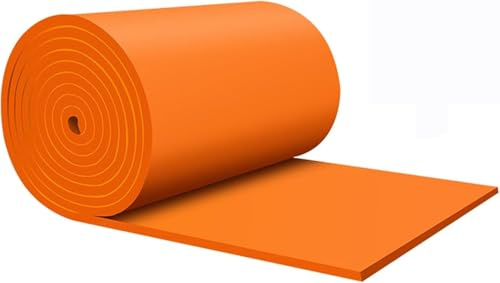 XYWGBMS Sound Proofing Panels Self-Adhesive Acoustic Panels, High Elasticity Insulation Proofing Panels, Sound Treatment Wall Panels for Recording Studio, Home, Offices,Orange-30mm-1x8m