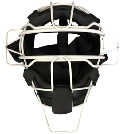 TISHITA Casco da Baseball da Ricevitore con Copertura, Imbottito, Traspirante E Ammortizzante, con Robusta Struttura in Metallo, per Donne Adulte, Nero