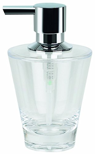 Spirella Seifenspender Max Light | mit Pumpe | Flüssigseifen-Spender | Keramik | 250ml | Langliebig und Robust | Transparent