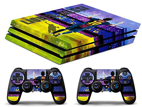 Skin Compatibilité pour PS4 Pro - Messi Contre Manchester City - Limited Edition Decal étuis de Protection pour faceplates Bundle
