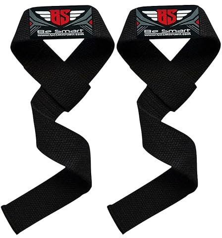 BE SMART INTERNATIONAL LTD NEW GEL Padded Weight Lifting Training Wrap Gym Straps Hand Bar Wrist Support G Professional Weight Lifting Strap Available in 9 Colors (Black)