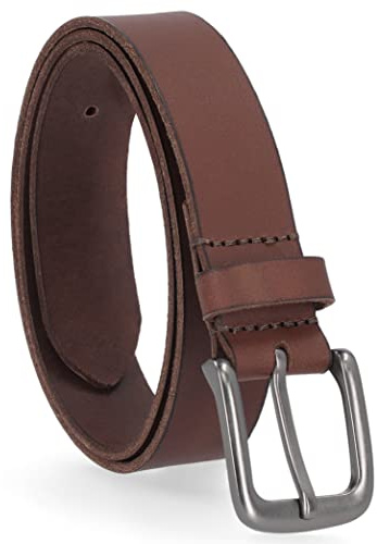 Timberland Boys' Leather Belt for Kids, Brown/Classic, Small