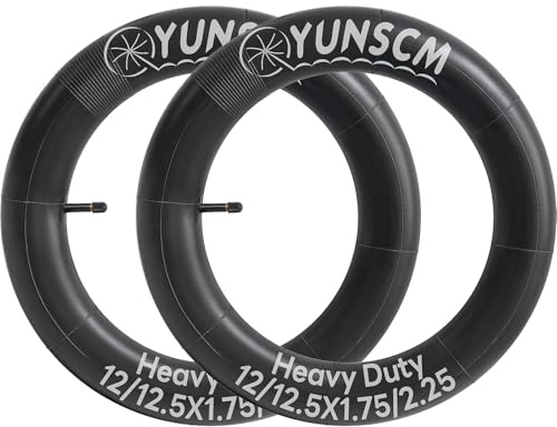 YunSCM 2 Piezas 47/57-305 Engrosado Cámara 12/12 1/2x1.75/2.25 AV32mm Valve Compatible 12 Pulgadas para Carro de Bebe Cámara de Aire 12/12.5x1.75 12/12.5x1.95 12/12.5x2.125 12/12.5x2.1 12/12.5x2.25
