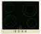 SMEG P864PO, Placa vitrocerámica COLONIAL, Cream + black glass (brass knobs)