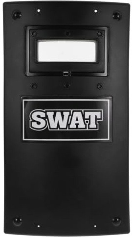 KESYOO Police SWAT Shield Weapon Toys Role Play Props Cosplay Accessories for Kids Gift Halloween Props Black, Medium