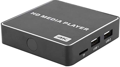 Lettore multimediale 4K con Telecomando, Lettore MP4 Digitale Portatile Mini 1080P Full-HD Ultra Media Player, Supporto HDMI, AV, HDR, Orizzontale, per Video, Foto, Musica(Me)