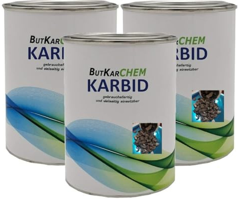 ButKarCHEM® KARBID 1.50 KG +KARBID Kaufen by Buttersaeure24(KA.Ql.102020/011062021)* Körner 7/28 (3x0,500KG=1.50Kg)