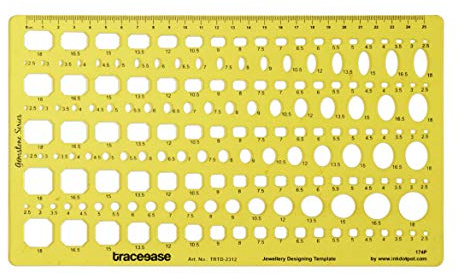 Traceease Schmuck Vorlagen Für Smaragd/Quadratisch/Rund Edelstein Form Führungs Werkzeuge Schmuck,Design Schablonen Ausarbeitung