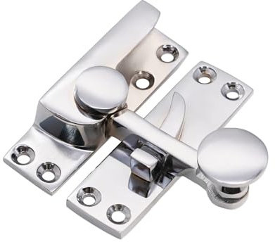 Infinity Decor Traditional Style Polished Chrome Quadrant Sliding Arm Window Fastener Latch Catch Polished Chrome Finish Ideal for Sash Window Doors