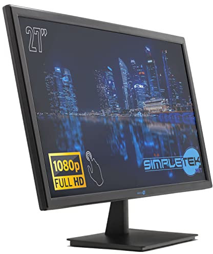 SIMPLETEK - Monitor Touchscreen TN WLED 27 Full HD | HDMI VGA | Speaker integrati | VESA (100x100 mm)