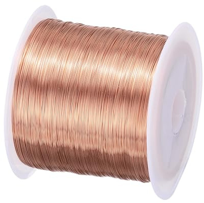 sourcing map Alambre magnético de 0,24 mm, alambre de cobre esmaltado de 230 m, bobina de alambre de bobina magnética de 100 g, 155C para transformadores inductores