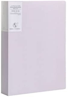 Plastikhülle A4, Präsentationsbuch mit gebundenen Blättern und 100 Taschen, Präsentationsbuch aus Kunststoff, Portfolio-Ordner(Color:Purple)