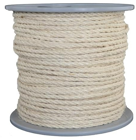 Sisal Cuerda de sisal de 5 mm de diámetro, 100 metros en bobina de disco