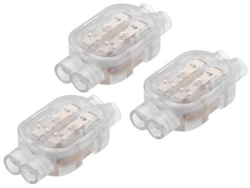 YAODHAOD Verbindungsklemmen Wasserdichter 3PCS (2 P - 2 P) | Schnellverbinder,IP68,Material: PC+Messing+Silikonfett,Transparentes Gehäuse,250V 32A, 0,5 bis 4 mm²,Heiß und Niedrig