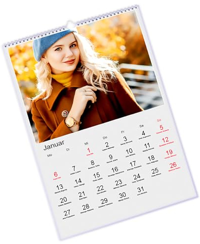 Kalender 2026 - A4 Hochormat - Fotokalender und Wandkalender – Erstelle deinen eigenen personalisierten Jahreskalender