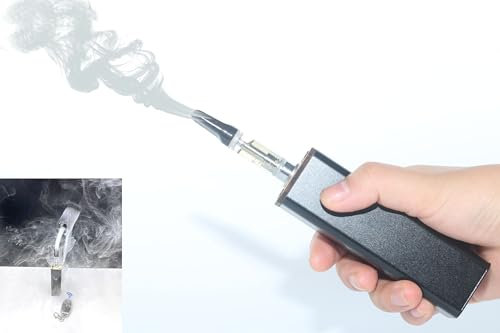 Macchina del fumo portatile, macchina per nebbia per esterni a batteria con telecomando senza fili per DJ Party Disco Wedding Halloween, Regalo (nero sottile)