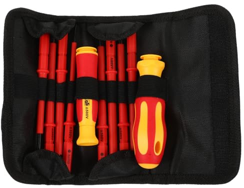 Hemobllo Insulated Screwdriver Set Electrical Tool Kit with Pouch Precision Electrician Tools for Home Use