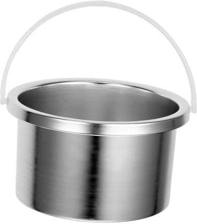 LALADEFIEE Wax Melting Machine Replacement Inner Pot, 500ml Aluminium Alloy Wax Warmer Container, Heat-resistant Silver Insert for Hair Removal and Easy Replacement