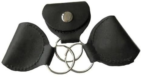 UZAMIRLEX Gitarre Plektrum Koffer, 3 stücke Tasten Plektrum Kette Leder Gitarre Schnalle Hängen Schlüsselbund Halter Tasche Picks Schlüssel Gitarre Pick Fall
