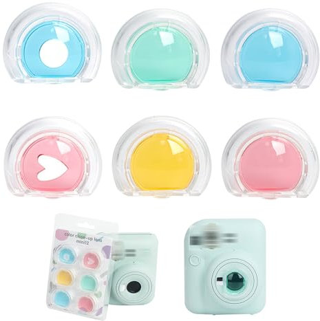 FOSDICK 6Pcs Filtro per Fotocamera Colori per Fujifilm Instax Mini 12, 4 Colori Lente Selfie Filtro Colorato Fotocamera Istantanea, Filtro per Obiettivo, Filtri per Lenti Colorate Close-Up