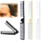 3 Unidades de Cepillo de Pelo Plegable Pequeño, Cepillo de Pelo de Viaje, Cepillo de Cabeza de Masaje y Peine de Dientes Fino, Cepillo de Cabeza de Masaje y Peine de Dientes Fino (Negro/Blanco/Beige)