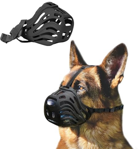 Weicher Maulkorb Für Hunde, Silikon Hundemaulkorb für Mittlere und Große Hunde, Dog Muzzle Schwarz Sicherer und Atmungsaktiv, Anti Giftköder Maulkorb, Verhindert Das Beißen, Kauen Und Bellen (XL)