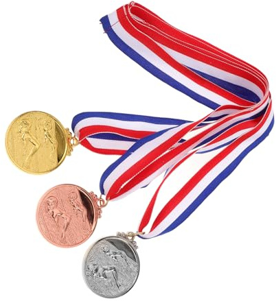 MUELODSIC 3 Stück Zinklegierung Schwimmabzeichen Gold mit Glänzendem Finish für Schulveranstaltungen und Umfassende Anerkennung bei Sportlichen Wettkämpfen