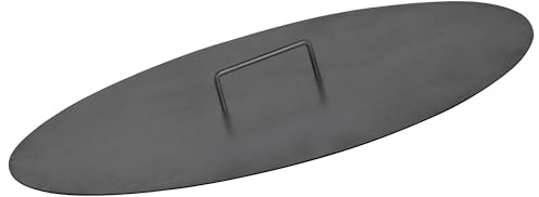 BBQ-Toro Brandskålslock för Ø 80 cm eldskålar | svart | Lock för eldskål | Täckplatta med handtag, eldskålslock