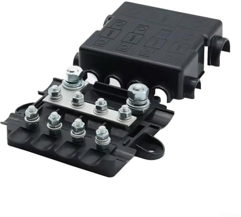 Power Distribution Fuse Box Block, 5 Way Circuit Protection System Compatible With Fuses 12V 24V Dual Voltage For Car Truck Boat Marine