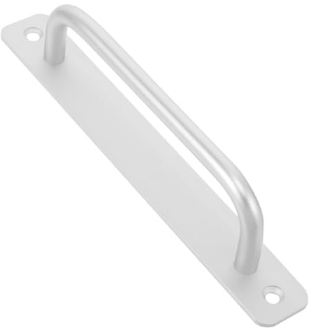 Gatuida Manilla para Puerta Corredera de Aleación de Aluminio Diseño Minimalista Resistente Instalación con Tornillos Tirador para Puertas de Cocina y Ventanas Acabado Plateado Mediano