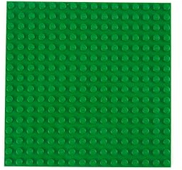 2 Stück LEGO Platte 16x16 Noppen in Hell-Grün.