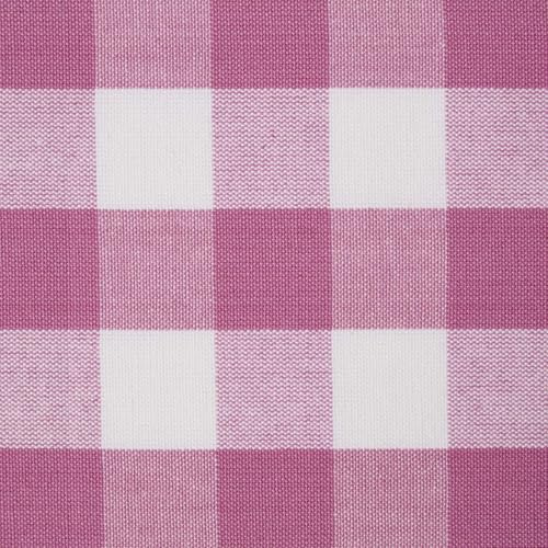HOMESCAPES Pink-Weiß karierter Baumwollstoff Meterware 150 cm breit, Landhaus-Karo Stoff zum Nähen, Dekostoff kariert, Polsterstoff Karo, pink karierter Stoff Oeko-Tex