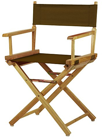 Casual Home 200-00/021-45 Director's Chair Canvas 18 - Classic Height Natural Frame/Brown