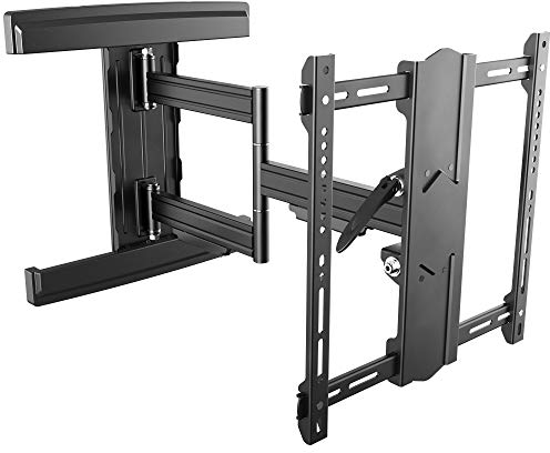 RICOO TV Wandhalterung Fernseher Halterung Fernsehhalterung für Wand für 40-75 Zoll Universal Smart Flach OLED Curved Schwenkarm S5744-B Schwenkbar Neigbar Fernseh-Arm bis 50 Kg & VESA 400 x 400 mm