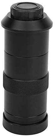 100X Cámara de microscopio Digital Lente de Montaje en C Zoom Ocular Lupa Lente Accesorio Adaptador Objetivo para Relojes Joyería Identificación de Huellas Dactilares