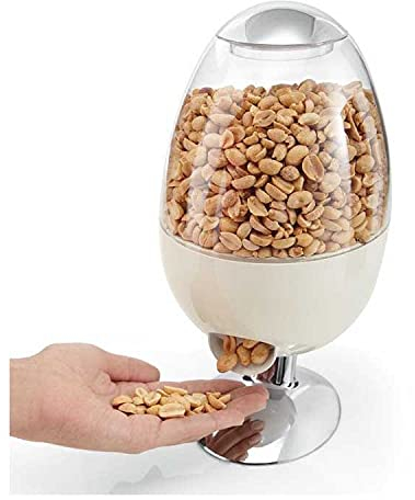 TSTSM Distributore Automatico di Caramelle, Mini distributore di Snack per Caramelle, Gomme da Masticare e Arachidi, 30*15*15 cm, Bianco, Acrilico