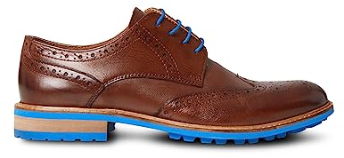 Joe Browns Herren Color Pop Leder Brogues Brogue, Hellblau, 40.5 EU
