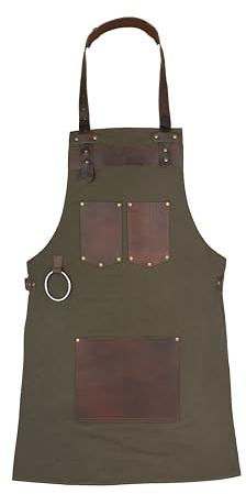 Delantal de carnicero de cuero de grano superior, delantal de carnicero, delantal de cocina, delantal de barbacoa, delantal de chef, delantal de bricolaje, delantal de carpintería, regalo para él