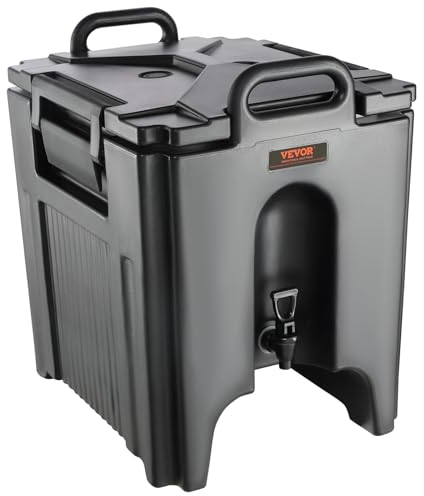 VEVOR Heiß- und Kaltgetränkespender Getränkespender 37,6 L, LDPE Heiß- und Kaltwasserbrunnen Großer Getränkespender mit Zapfen für Kaffee, Kalte Milch, Wasser, Saft usw. Isolierkanne 1-2 Personen