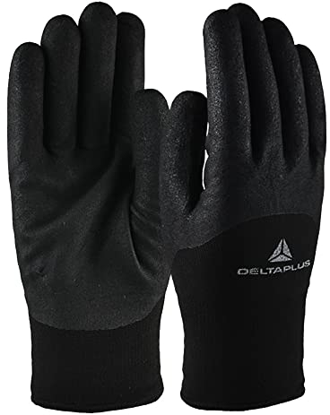 Latexbeschichtete Handschuhe, Gummi-Arbeitshandschuhe, warme und kalte Handschuhe, Gartenhandschuhe, stichfeste Schutzhandschuhe, Arbeitshandschuhe, geeignet for Gärten und Bau ( Color : Onecolor , Si
