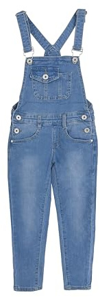 Salopette en Jeans pour Filles Costume en Denim Vêtements de Travail en Jeans Déchiré Casual pour Enfants Et Filles cod.7040, Code 7042, 12 ans