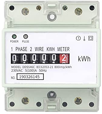 Monitores de energía inteligentes 5 (100) Un contador de energía de una sola fase Monitor de consumo de energía eléctrica de vatrimonio eléctrico analógico Disyuntor de electricidad, consumo de energí