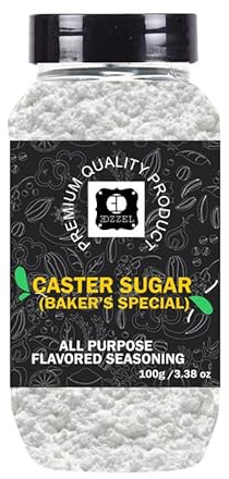 EDZZEL Premium Quality Indian Organic Caster Sugar (Baker’S Special) Plant Based, Vegan, Gluten Free-100 GRAM Box ( Set Of 3 )