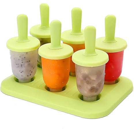 Moldes caseros para paletas de helado, moldes para paletas de hielo, moldes de silicona para paletas de hielo, sin BPA, moldes para paletas de hielo que hacen que sean reutilizables y fáciles de