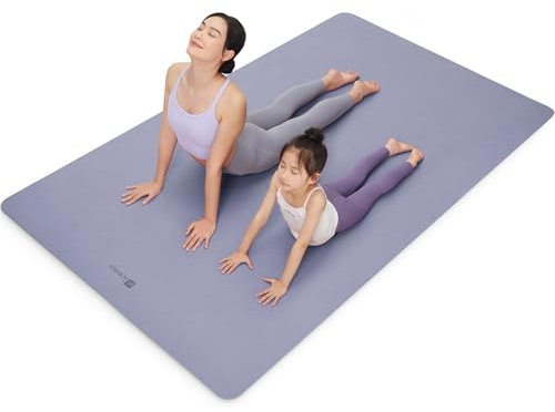 Keep Extra große Yogamatte, 190,5 x 119,4 x 0,7 cm – extra breite, verdickte Trainingsmatte für Damen und Herren, Fitnessmatte für Heimtraining, Yoga, Pilates, Lila