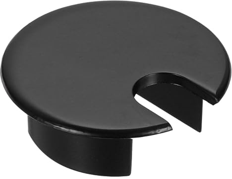 sourcing map Desk Grommet 1.4 Inch, Zinc Alloy Round Desk Hole Cover Wire Cable Cord Organizer for Home Office Computer Table Cables, 35mm, Black