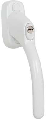 FixRello White Tilt & Turn Window Handle – Locking Handle for uPVC & Timber Windows – 40mm Spindle – Euro Profile – Key Locking – Left/Right Universal