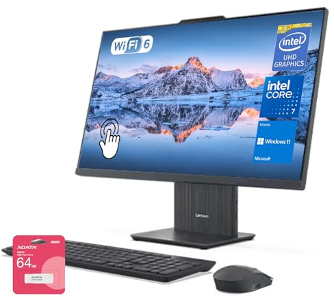 Lenovo 2025 IdeaCentre Copliot All-in-One Business Desktop, 27 QHD Touchscreen 100Hz, Intel Core i7-13620H, 32GB DDR5 RAM, 1TB SSD, Wi-Fi 6, Win 11 H, Grey, Bundle ADATA 512GB External SSD