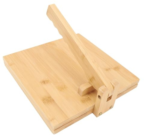 Aramox Presse à Tortillas en Bois, Machine à Tortillas Manuelle, Presse à Pâte en Métal Antirouille pour la Cuisine à Domicile, Pizza, Naan